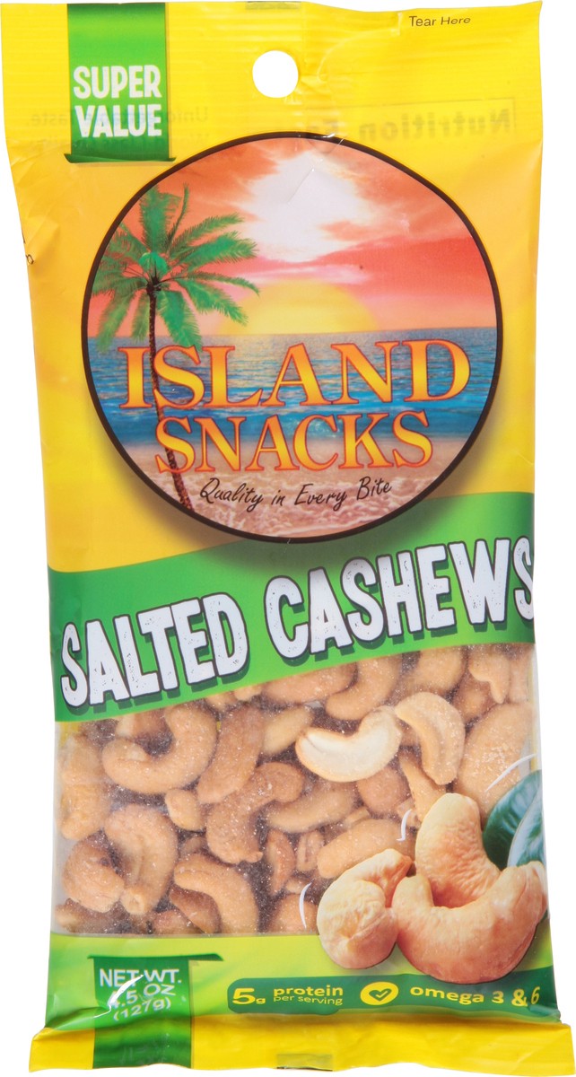 slide 10 of 13, Island Snacks Salted Cashews Super Value 4.5 oz, 4.5 oz