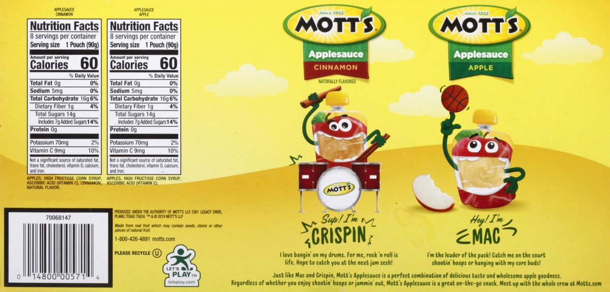 slide 12 of 14, Mott's Variety Pack Cinnamon/Apple Apple Sauce 16 ea, 16 ct