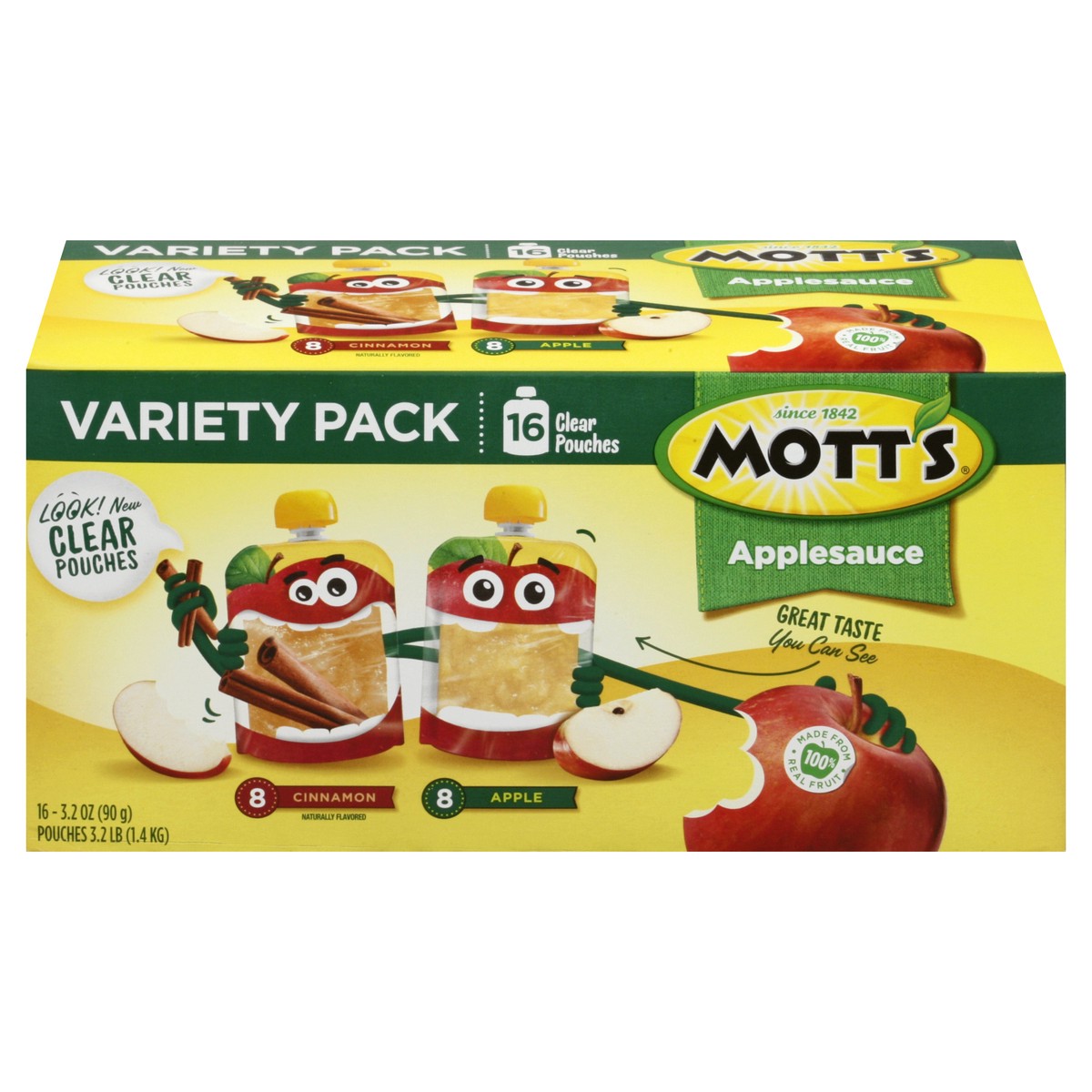 slide 14 of 14, Mott's Variety Pack Cinnamon/Apple Apple Sauce 16 ea, 16 ct