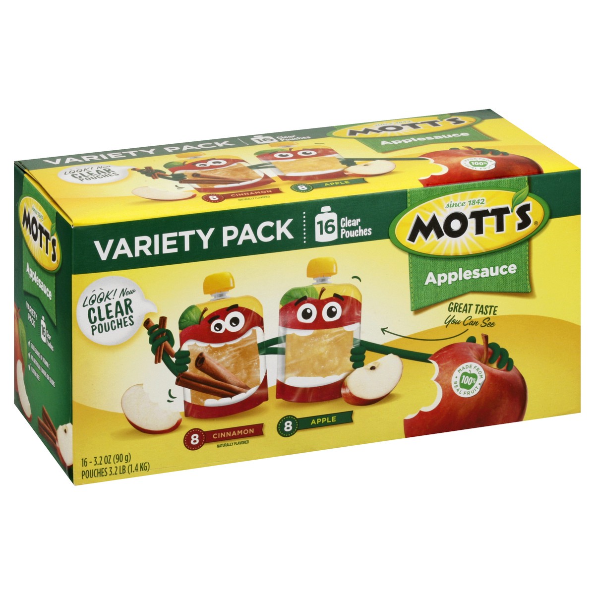 slide 5 of 14, Mott's Variety Pack Cinnamon/Apple Apple Sauce 16 ea, 16 ct