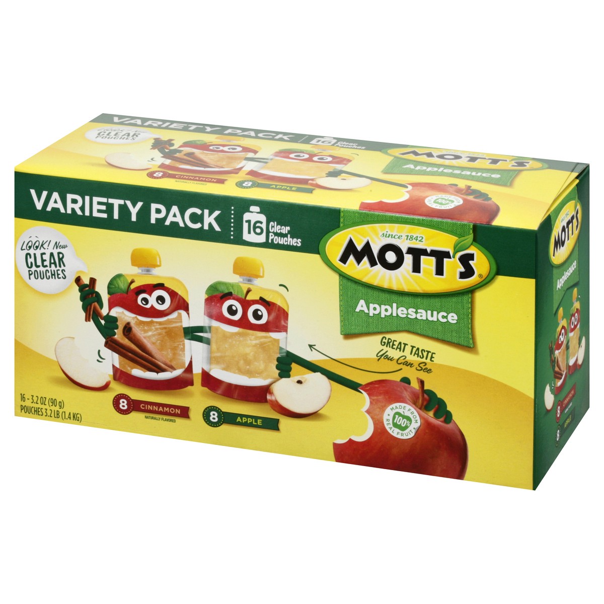 slide 6 of 14, Mott's Variety Pack Cinnamon/Apple Apple Sauce 16 ea, 16 ct