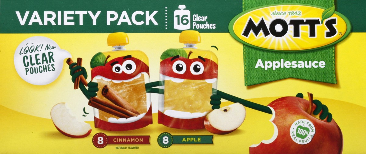 slide 10 of 14, Mott's Variety Pack Cinnamon/Apple Apple Sauce 16 ea, 16 ct