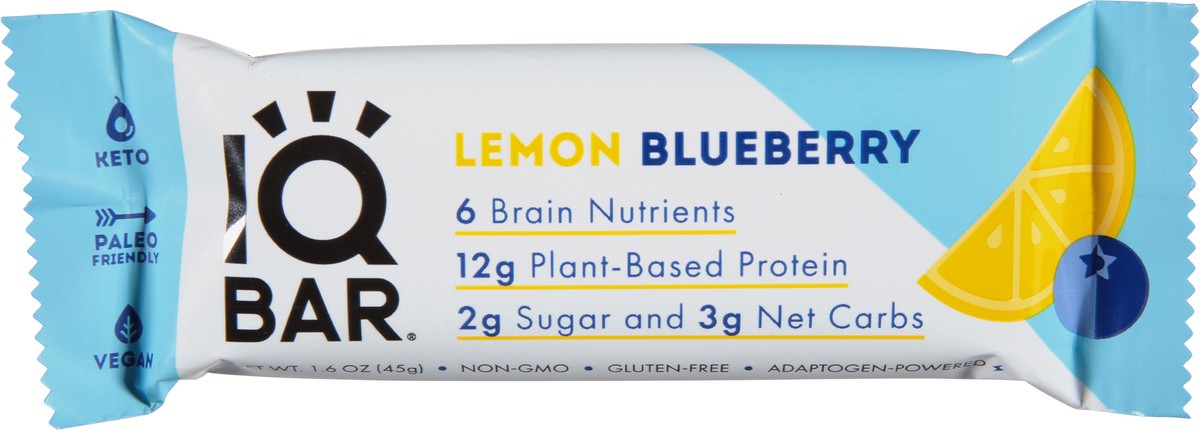 slide 3 of 13, IQBar Lemon Blueberry Protein Bar 1.6 oz, 1.6 oz