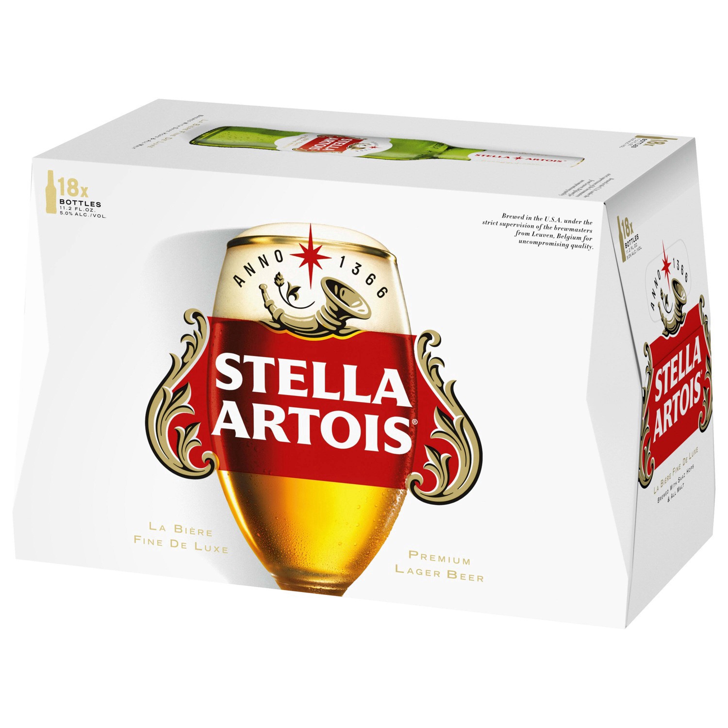 slide 20 of 54, Stella Artois Premium Lager Beer 18 - 11.2 fl oz Bottles, 18 ct; 11.2 oz