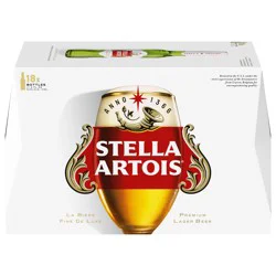 Stella Artois Premium Lager Beer, 18 Pack, 11.2 fl oz Bottles
