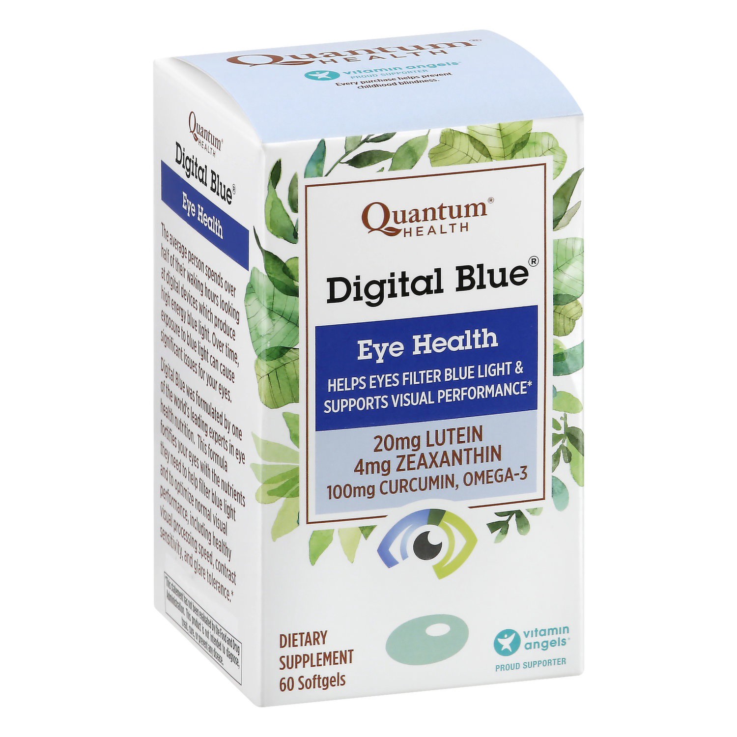 slide 1 of 1, Quantum Health Digital Blue Eye Health Softgels, 60 ct