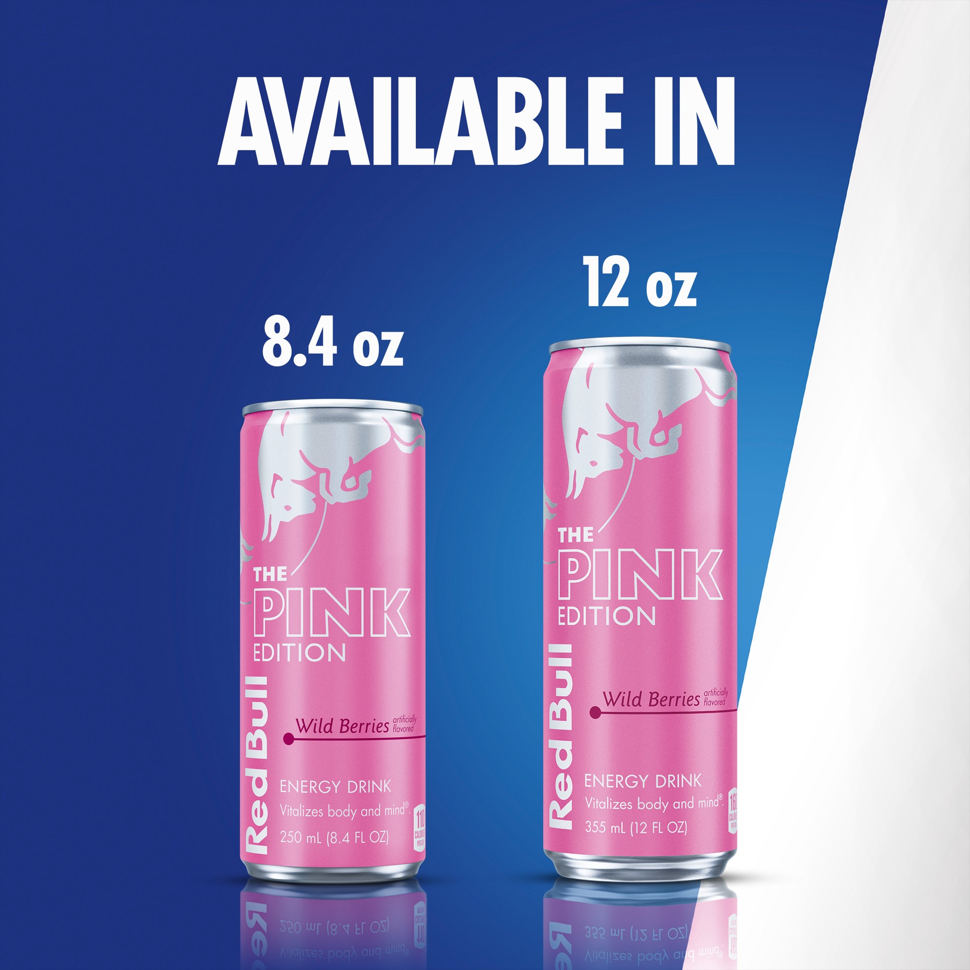 slide 5 of 8, Red Bull Pink Edition Energy Drink, Wild Berries, 8.4 fl. oz., Case of 24 cans, with 80mg Caffeine, Taurine & B Vitamins, 24 ct