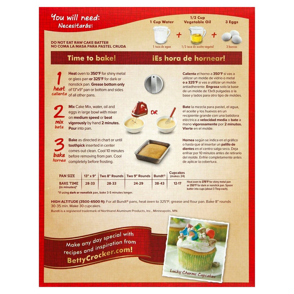 slide 3 of 4, Betty Crocker Cake Mix Super Moist Lemon - 18.25 Oz, 15.25 oz