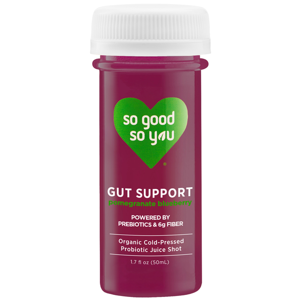 slide 1 of 5, So Good So You Gut Support Pomegranate Blueberry Probiotic Shot, 1.7 fl oz