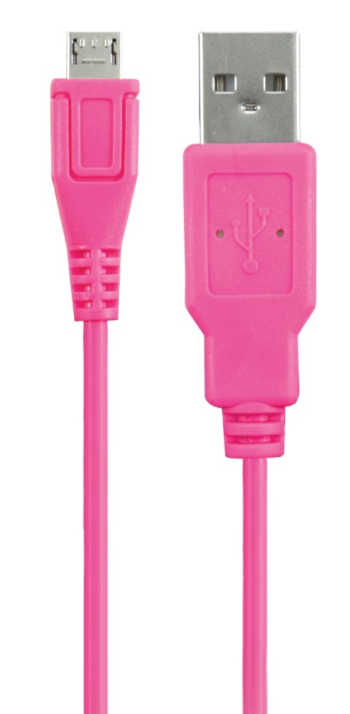 slide 1 of 1, Cellcandy Usb-To-Micro-Usb Sync/Charge Cable - Shocking Pink, 1 ct