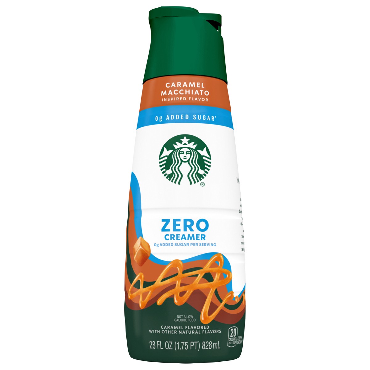 slide 1 of 89, Starbucks Zero Grams Added Sugar, Caramel Flavored Coffee Creamer, Inspired by Caramel Macchiato, 28 fl oz