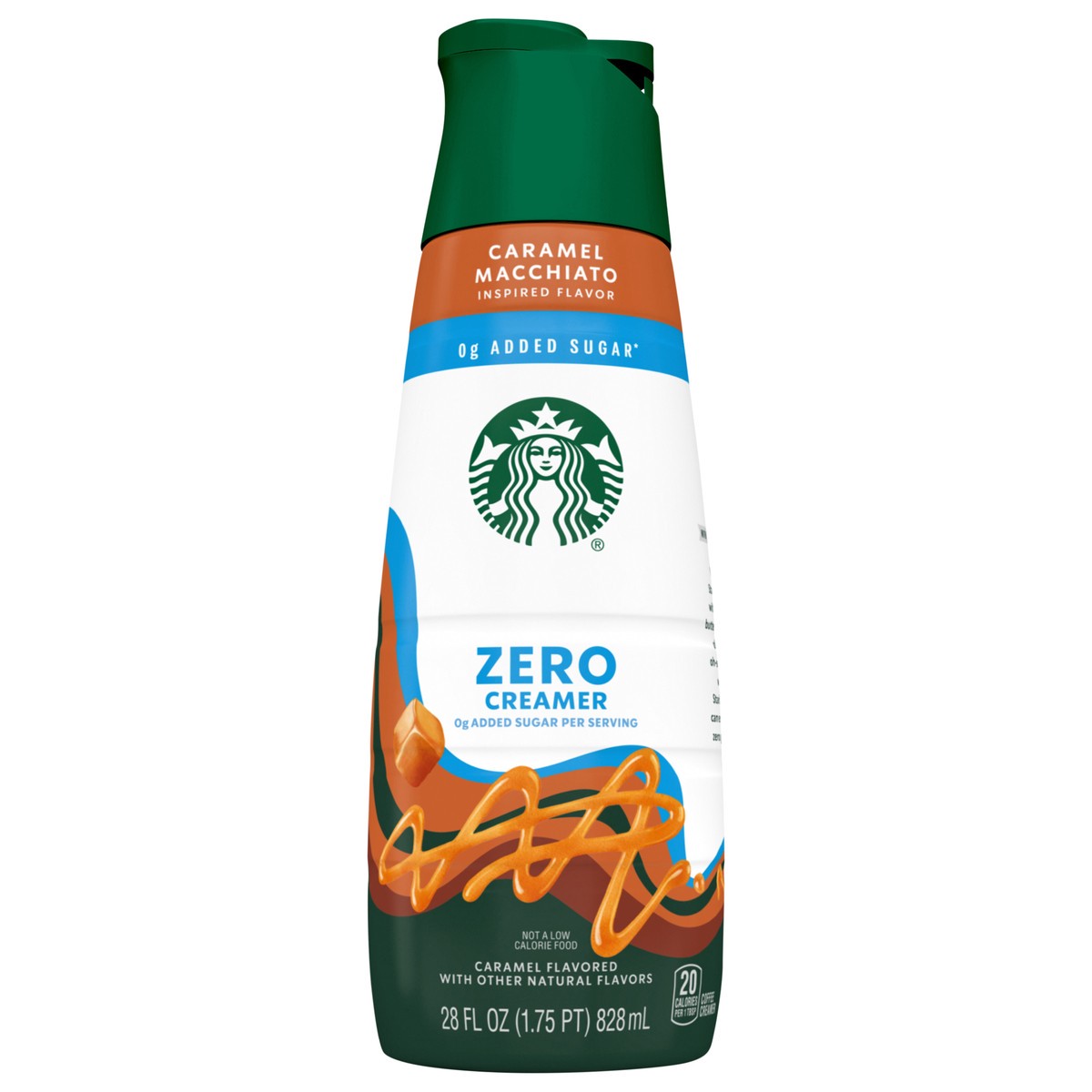 slide 1 of 89, Starbucks Zero Grams Added Sugar, Caramel Flavored Coffee Creamer, Inspired by Caramel Macchiato, 28 fl oz