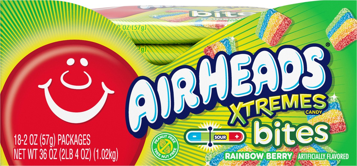 slide 5 of 8, Airheads 18ct AIRHEADS XTREMES BITES 2oz COUNT GOOD, 18 ct