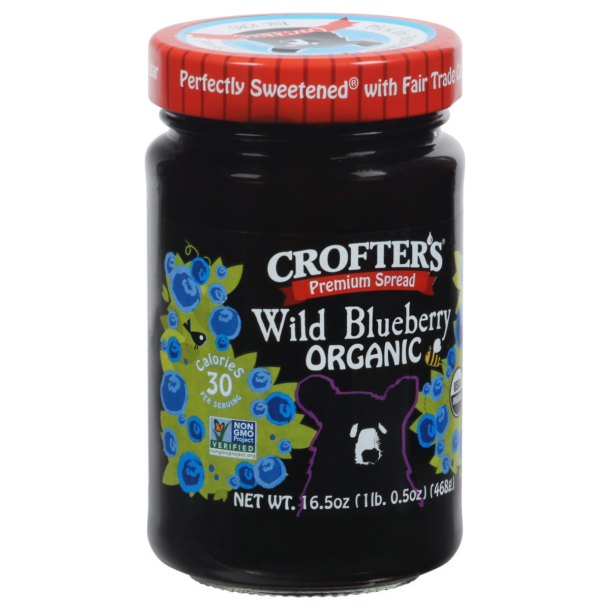 slide 8 of 9, Crofter's Organic Premium Wild Blueberry Fruit Spread, 1 ct