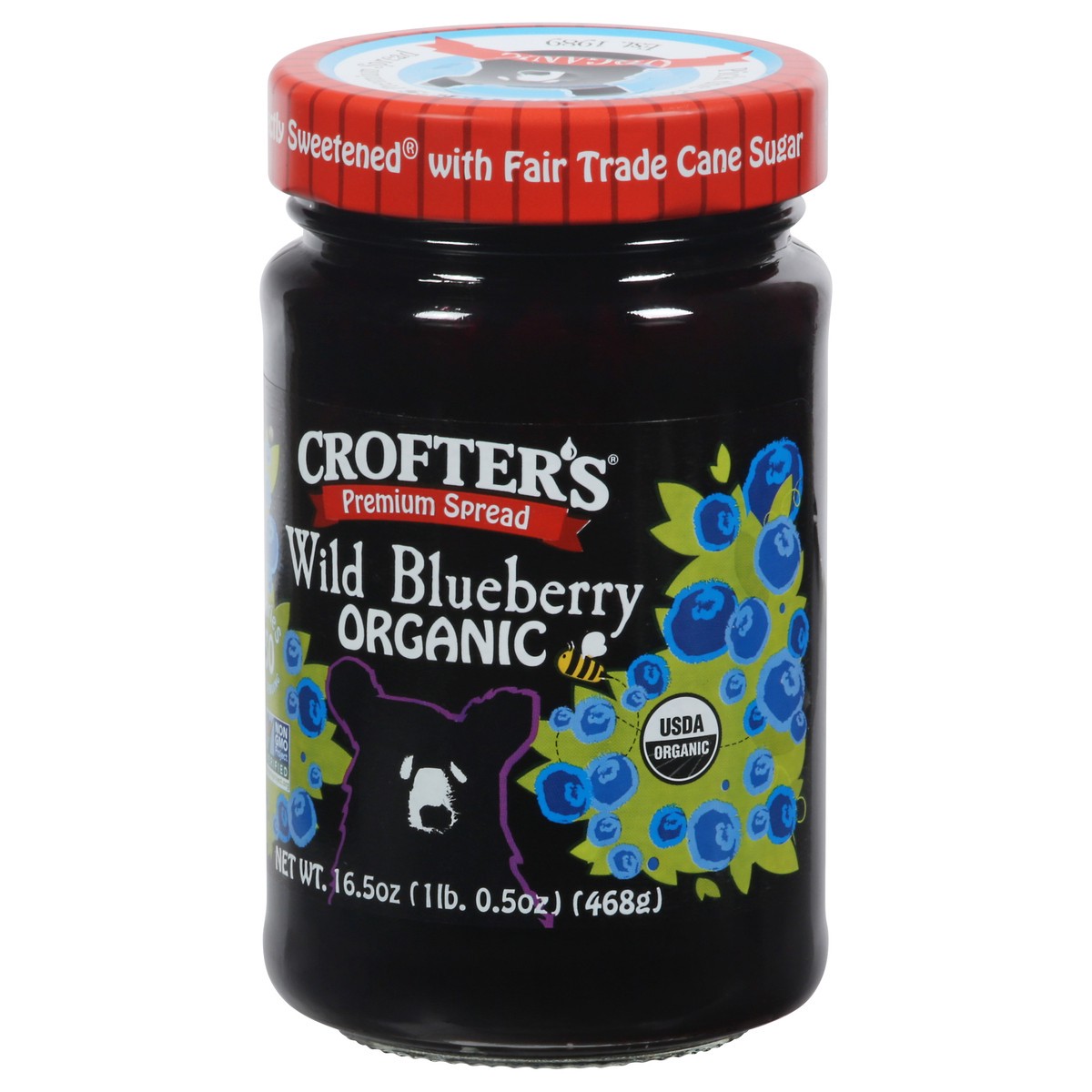slide 2 of 9, Crofter's Organic Premium Wild Blueberry Fruit Spread, 1 ct