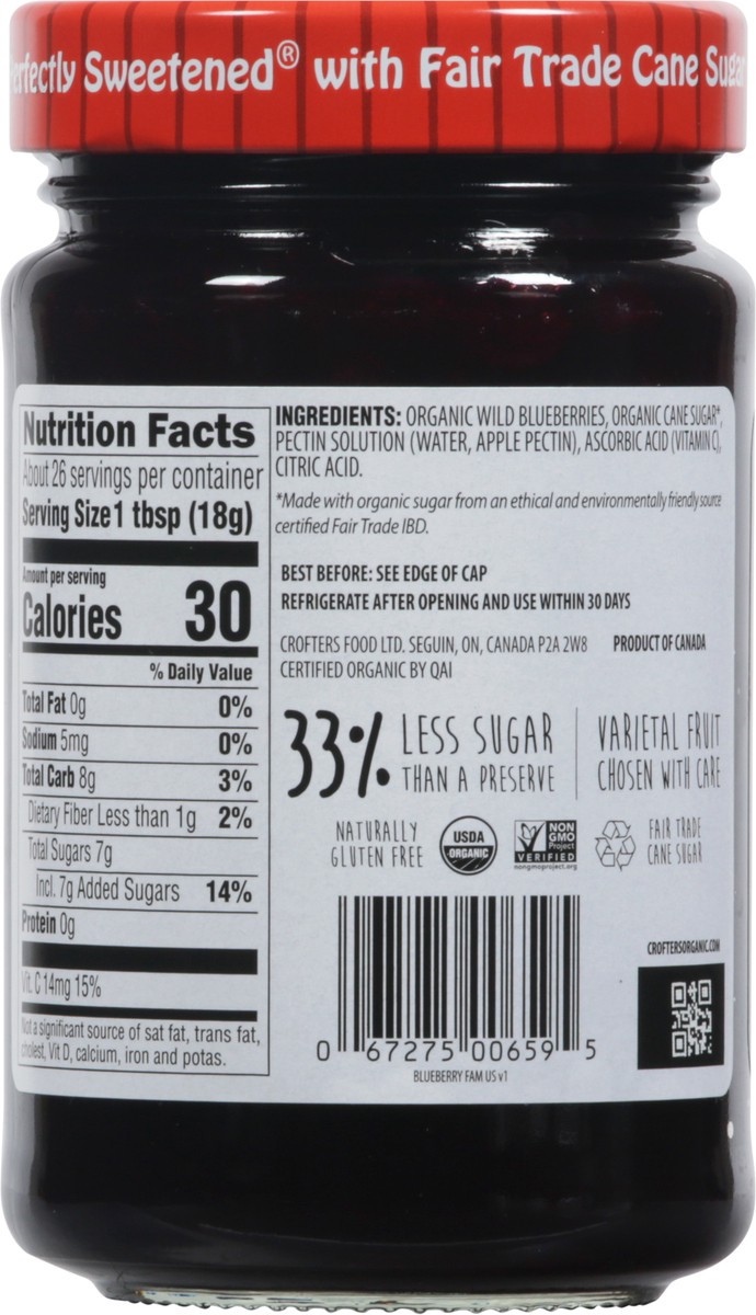 slide 7 of 9, Crofter's Organic Premium Wild Blueberry Fruit Spread, 1 ct