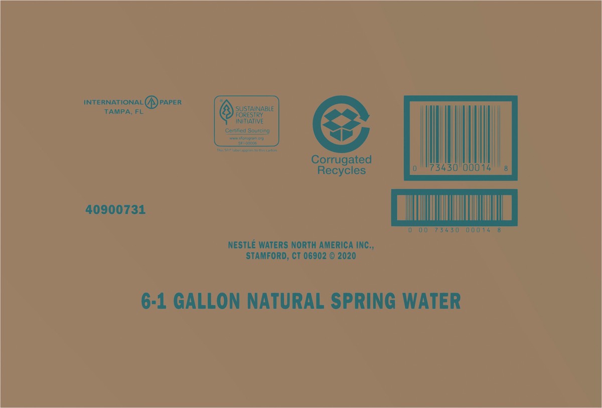 slide 2 of 9, ZEPHYRHILLS Brand 100% Natural Spring Water, 1-gallon plastic jugs (Pack of 6), 6 ct