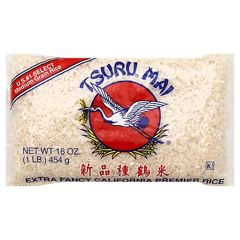 slide 1 of 1, Tsuru Mai Medium Grain Rice, 16 oz