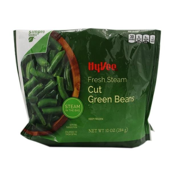 slide 1 of 1, Hy-Vee Fresh Steam Cut Green Beans, 10 oz
