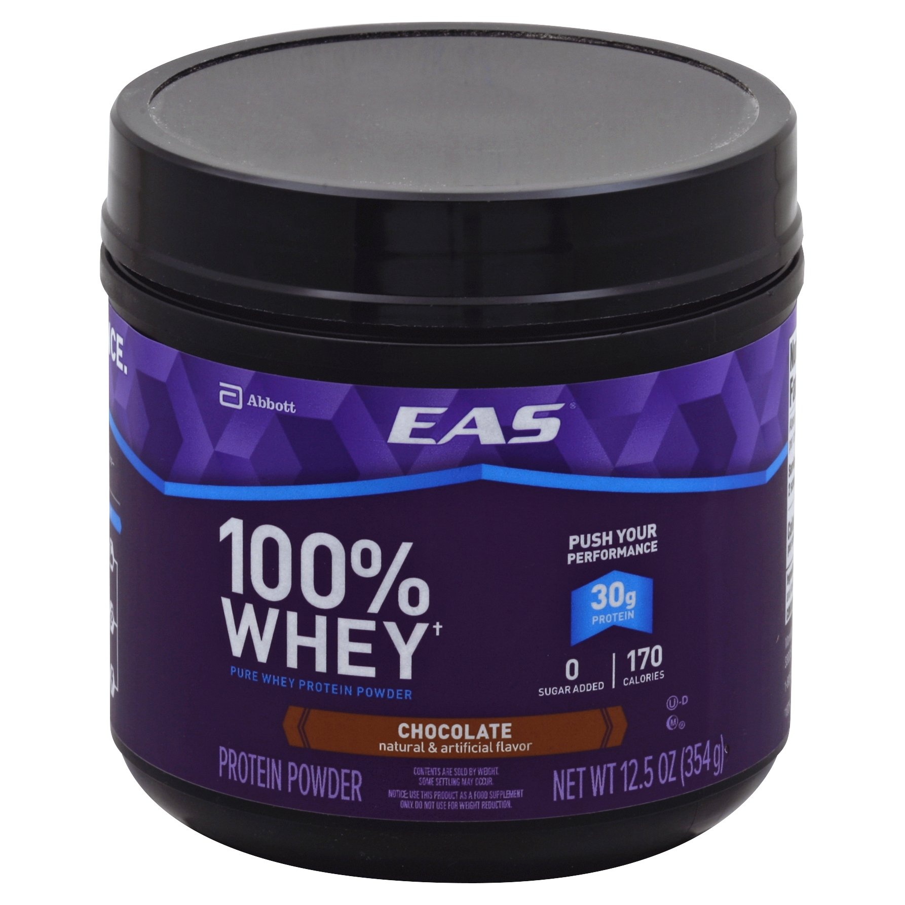 slide 1 of 1, EAS 100% Whey Chocolate Pure Whey Protein Powder, 12.5 oz