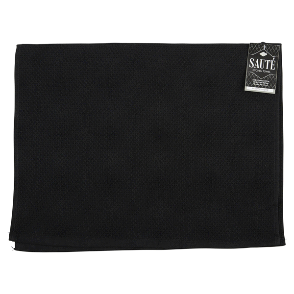 slide 1 of 29, RITZ Sauté Black Honeycomb Solid Dual Kitchen Towel, 1 ct