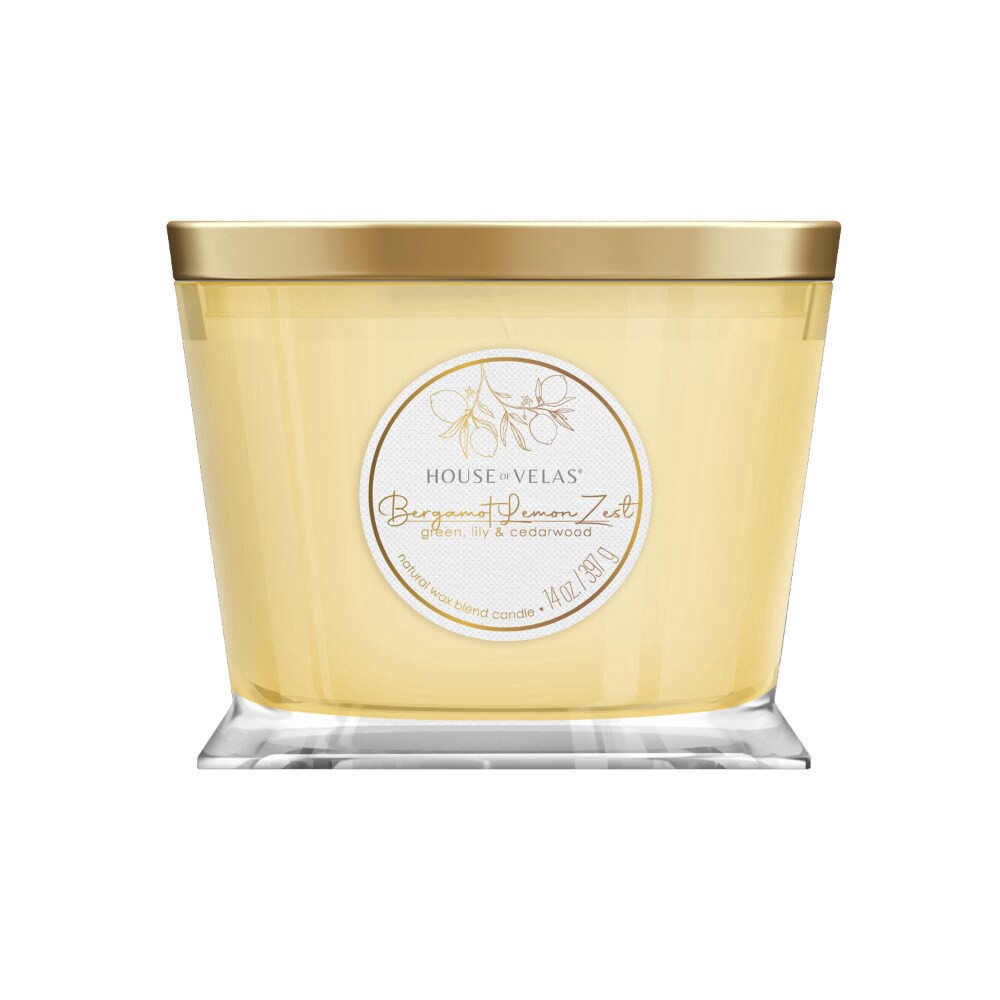 slide 1 of 1, House of Velas Jar Candle Bergamot & Lemon Zest, 14 oz