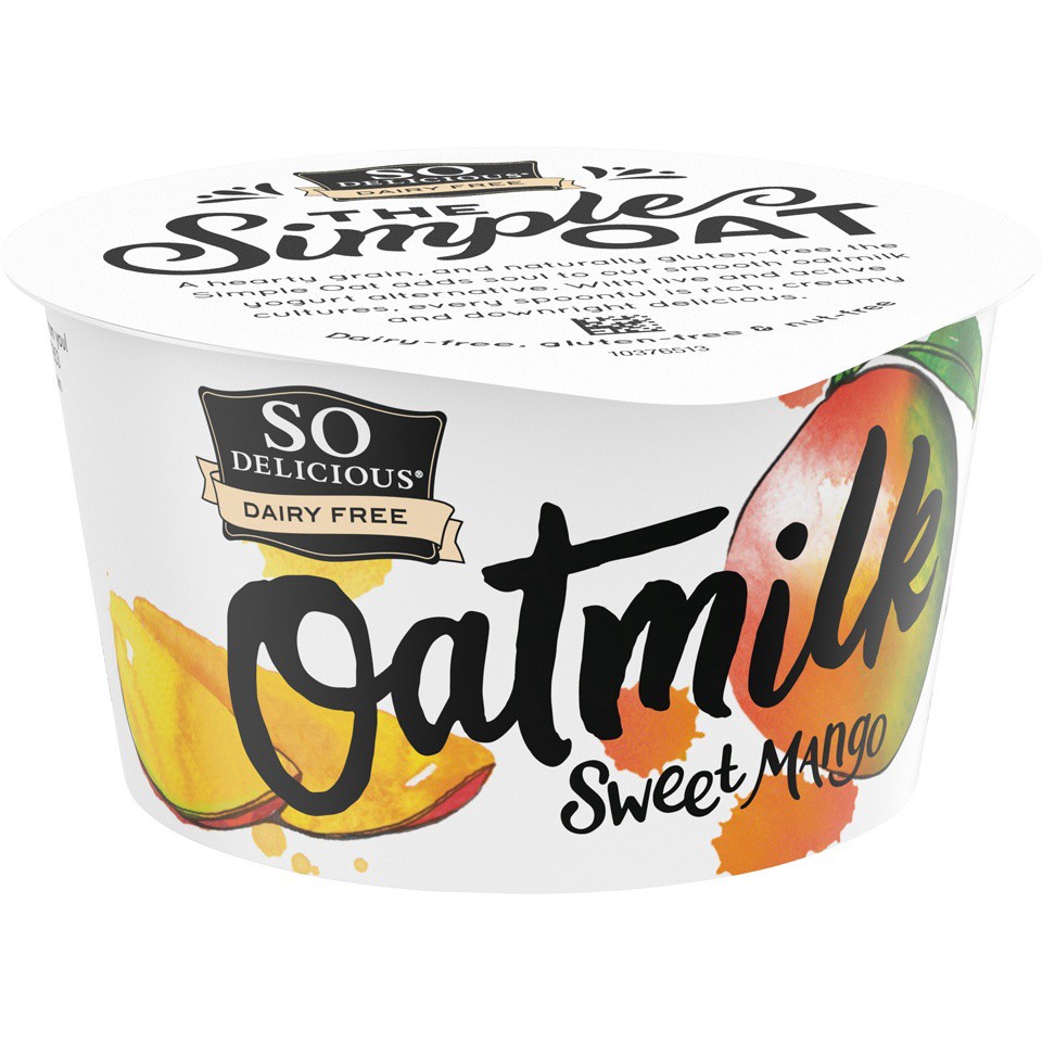 slide 3 of 8, So Delicious Dairy Free Oat Milk Yogurt Alternative, Sweet Mango, Vegan, 5.3 oz., 5.3 oz