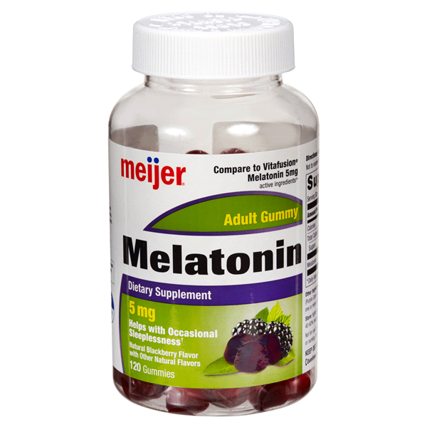 slide 1 of 1, Meijer Melatonin 5mg Adult Gummies, 120 ct