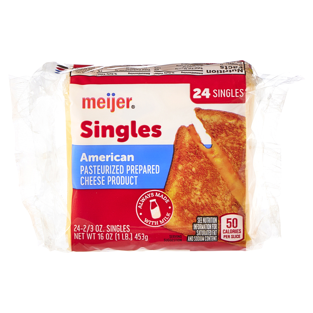 slide 1 of 17, Meijer American Cheese Singles, 16 oz