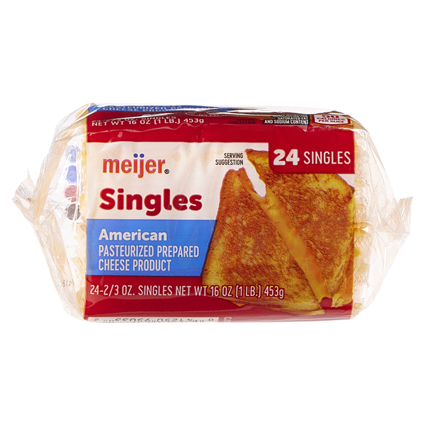 slide 16 of 17, Meijer American Cheese Singles, 16 oz