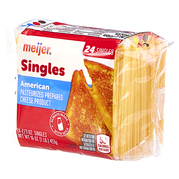 slide 15 of 17, Meijer American Cheese Singles, 16 oz
