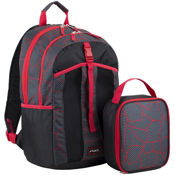slide 1 of 3, Fuel Deluxe Lunch Bag And Backpack Set, Geometric Cracks, 1 ct
