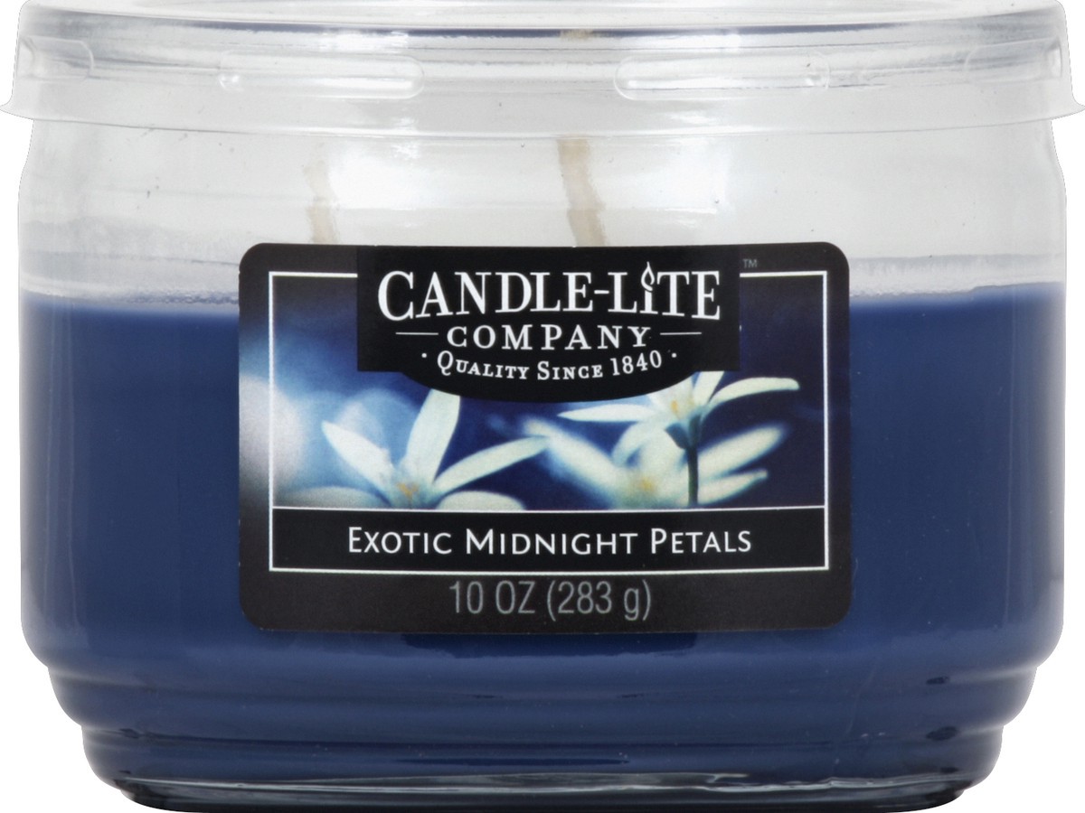 slide 2 of 2, Candle-Lite Exotic Midnight Petals ScentedWick Candle, 10 oz