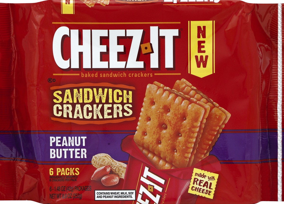 slide 1 of 8, Cheez-It Sandwich Crackers 6 ea, 6 ct