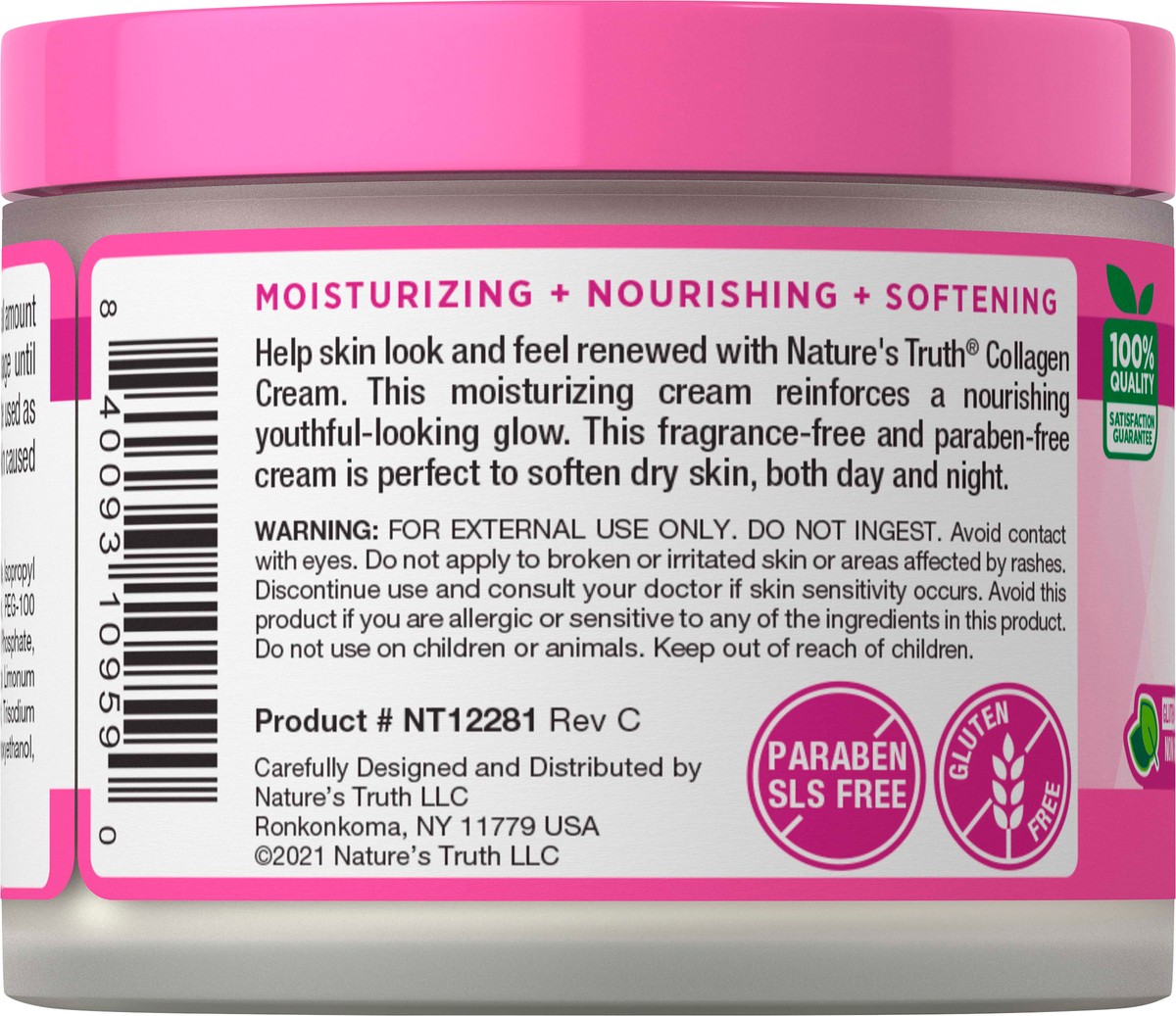 slide 6 of 9, Nature's Truth Professional Unscented Collagen Cream 4 oz, 4 oz