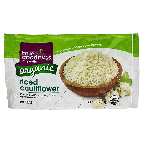 slide 1 of 1, True Goodness by Meijer Organic Riced Cauliflower, 12 oz