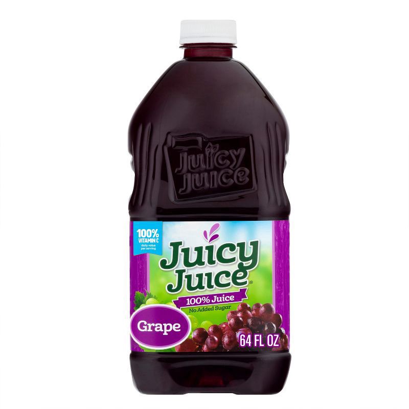 slide 1 of 9, Juicy Juice 100% Juice, Grape, 64 Fl Oz Bottle, 64 fl oz