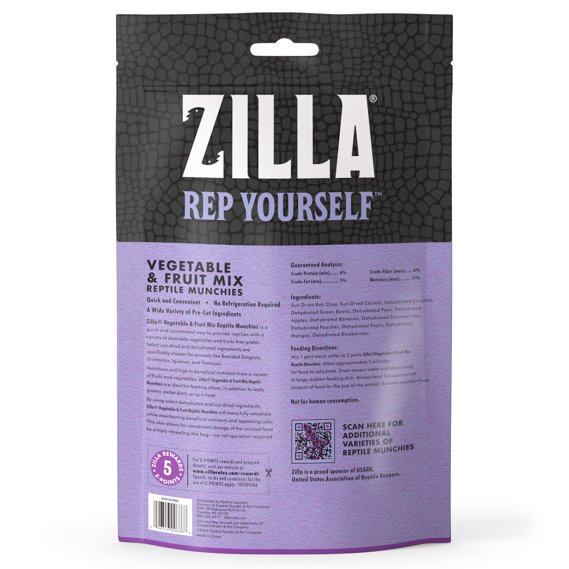 slide 3 of 6, Zilla Reptile Munchies Vegetable and Fruit Mix 4 Ounces, 1 ct