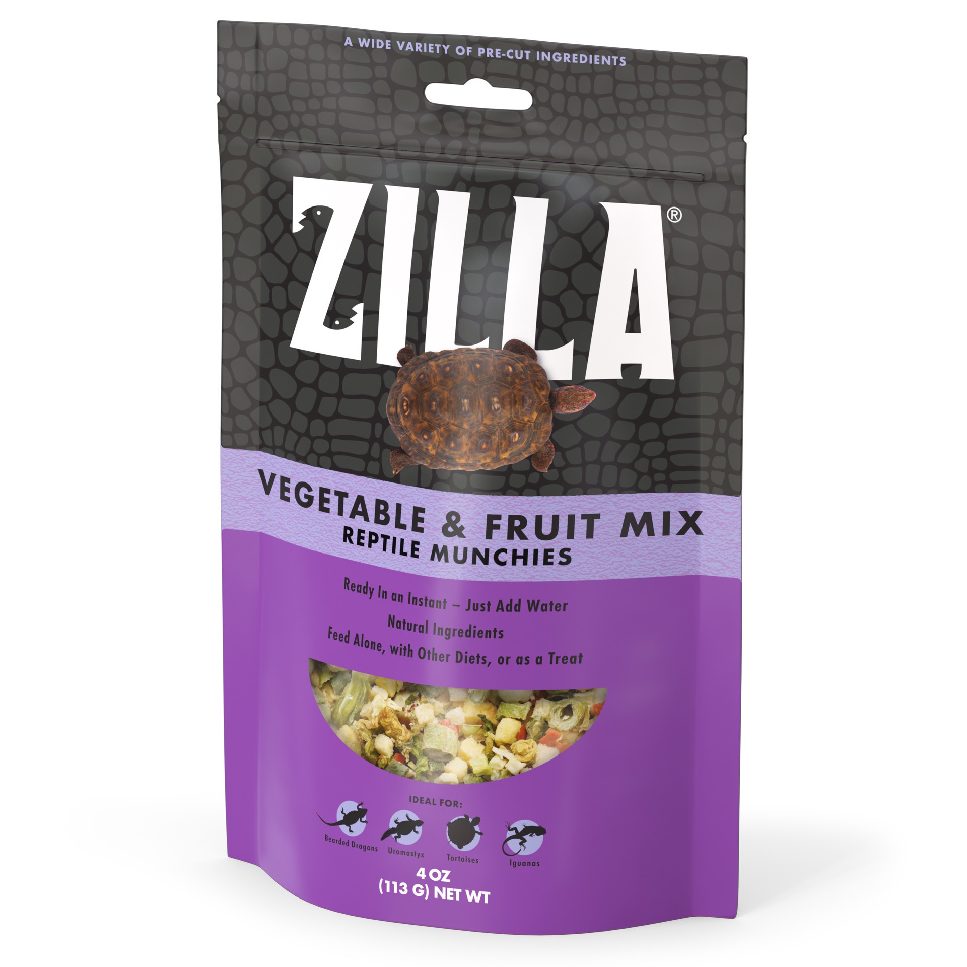 slide 1 of 6, Zilla Reptile Munchies Vegetable and Fruit Mix 4 Ounces, 1 ct