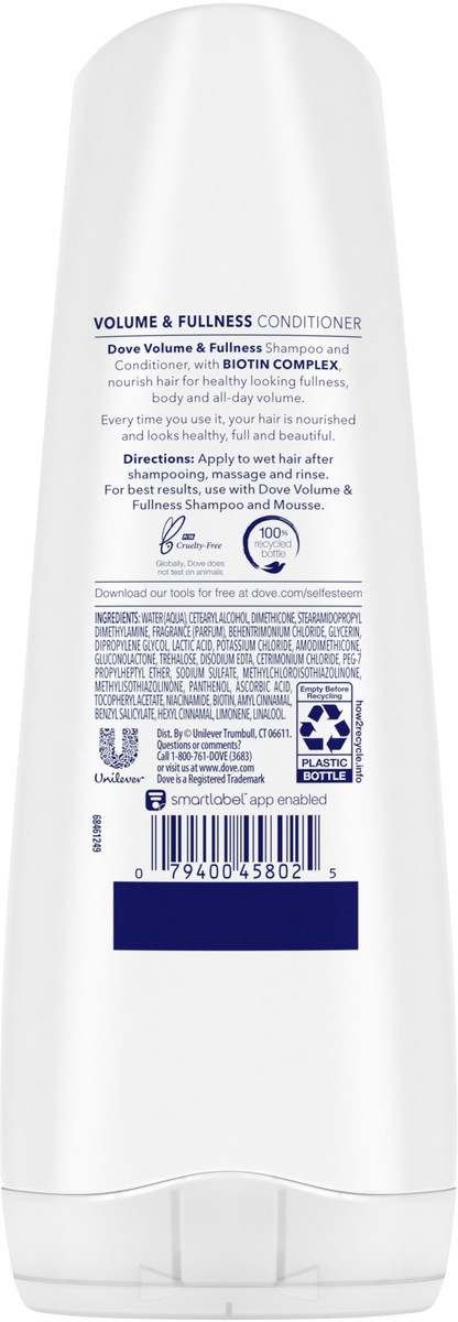 slide 3 of 3, Dove Ultra Care Conditioner Volume & Fullness, 12 fl oz, 12 oz