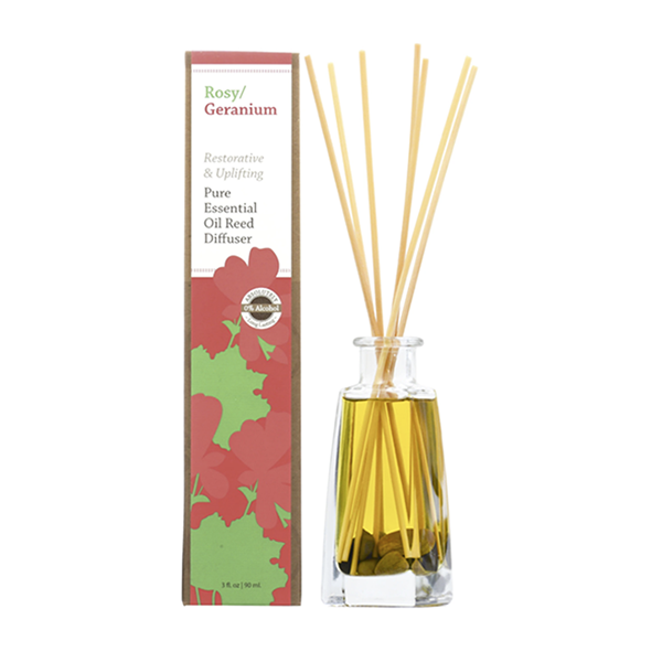 slide 1 of 1, Sunleaf Rosy Geranium Essential Oil Reed Diffuser, 1 ct