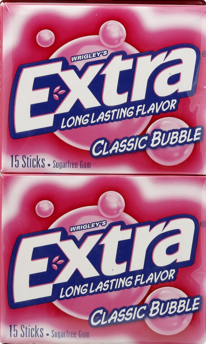 slide 5 of 10, EXTRA Classic Bubble Sugar Free Chewing Gum - 10 Ct Buk Box, 150 pc