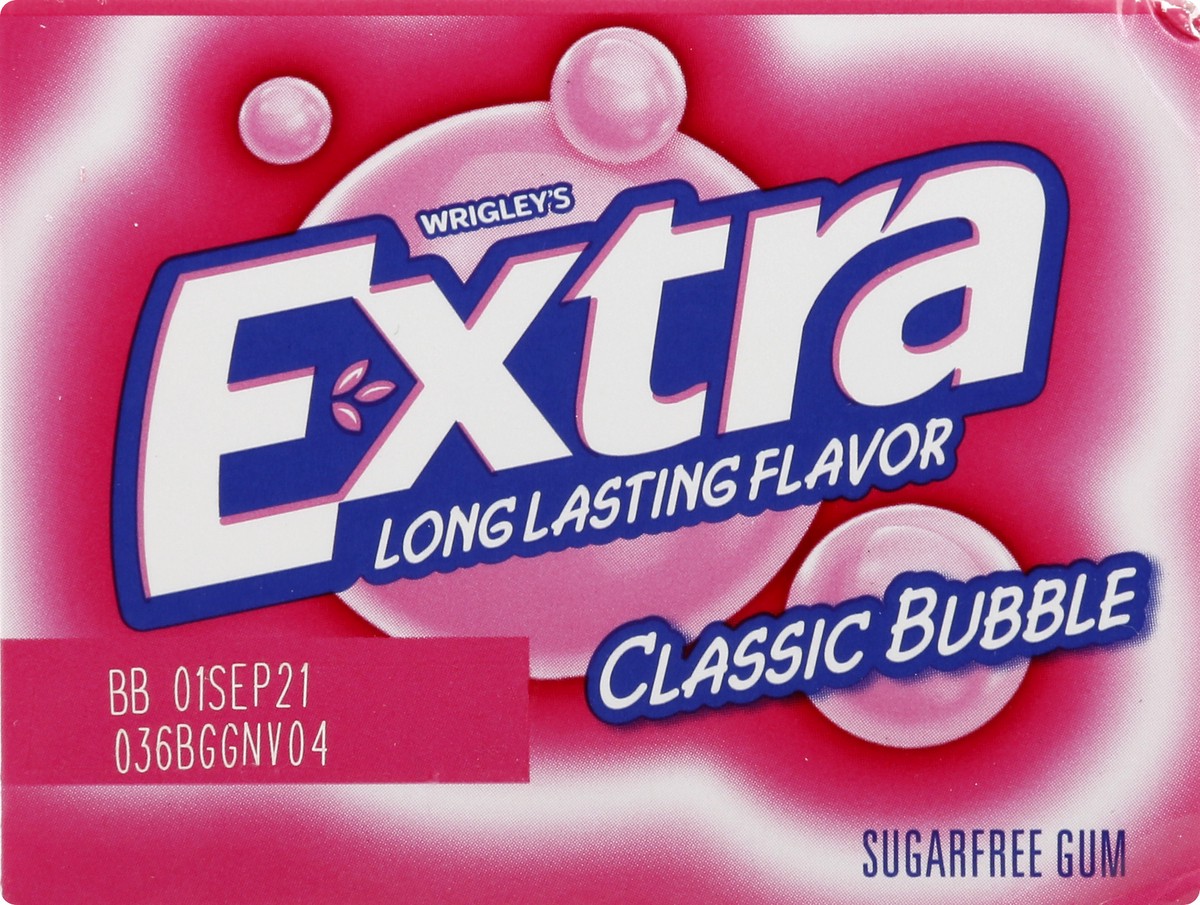 slide 8 of 10, EXTRA Classic Bubble Sugar Free Chewing Gum - 10 Ct Buk Box, 150 pc