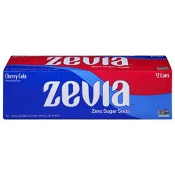Zevia Zero Sugar Cherry Cola Soda - 12 ct