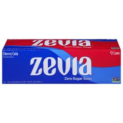 Zevia Zero Sugar Cherry Cola Soda - 12 ct