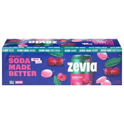 Zevia Zero Sugar Cherry Cola Soda - 12 ct