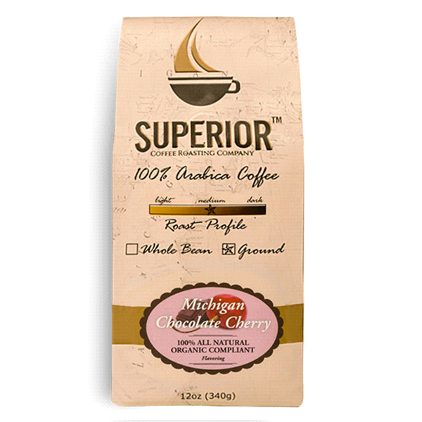 slide 1 of 1, Superior Snacks COFFEE MICHIGAN CHOCOLATE CHERRY - 12 oz, 12 oz