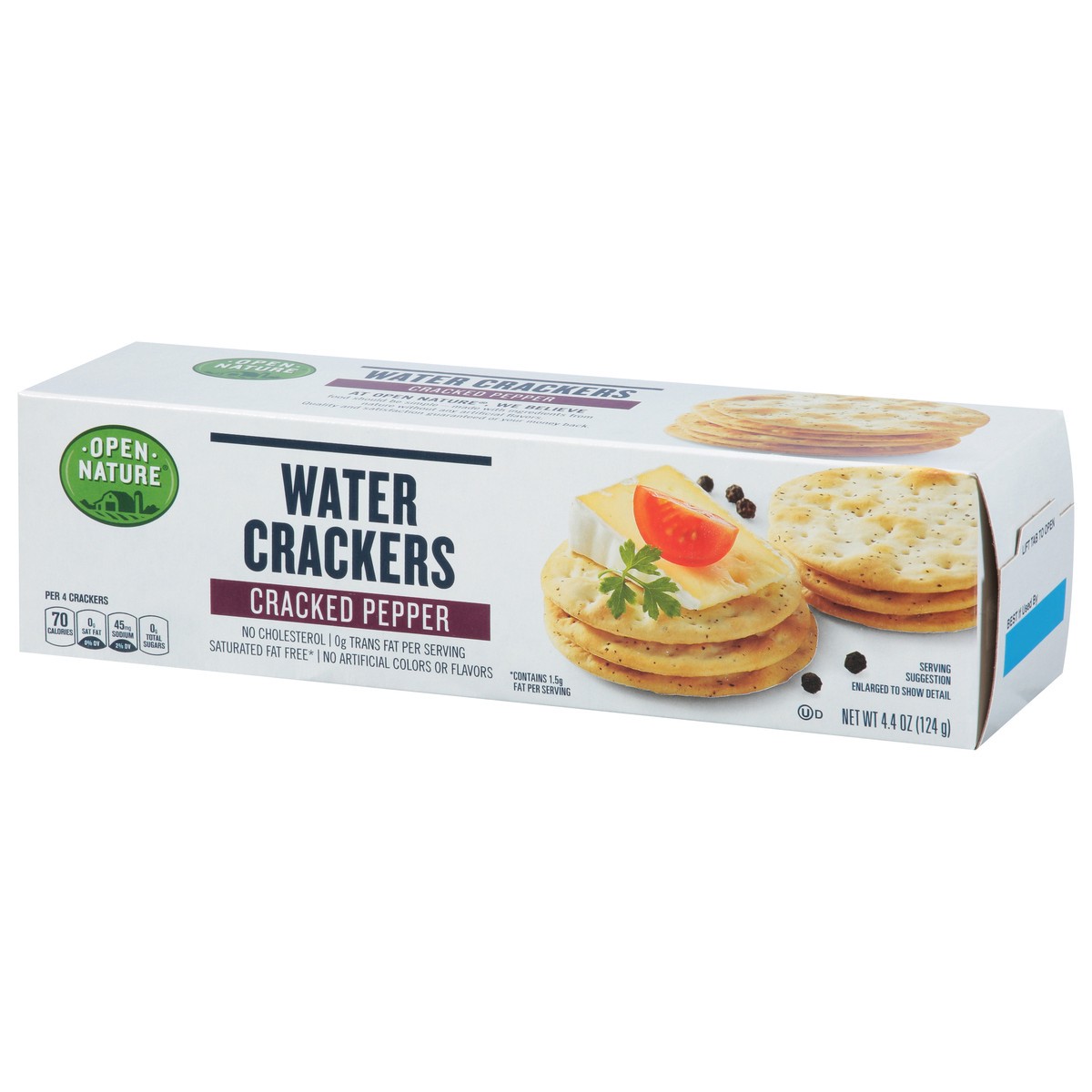 slide 7 of 9, Open Nature Crackers Water Cracked Black Pepper - 4.4 Oz, 4.4 oz