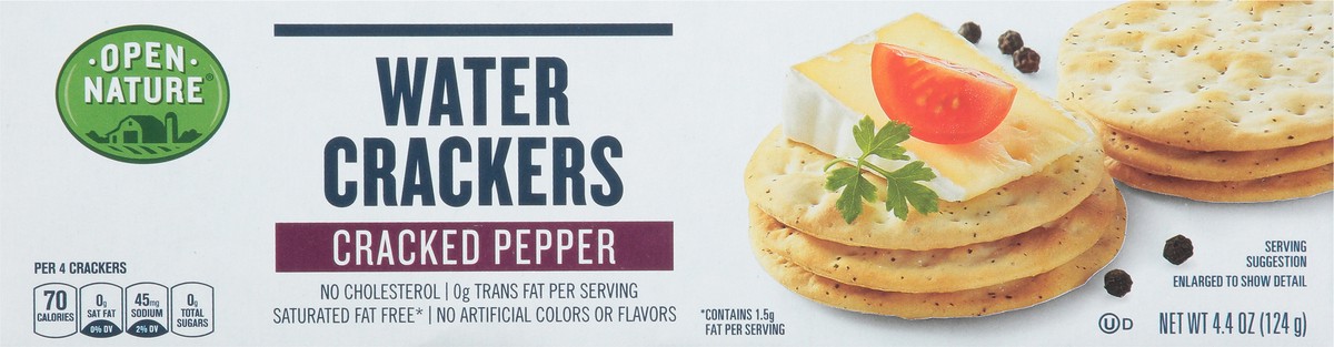 slide 8 of 9, Open Nature Crackers Water Cracked Black Pepper - 4.4 Oz, 4.4 oz