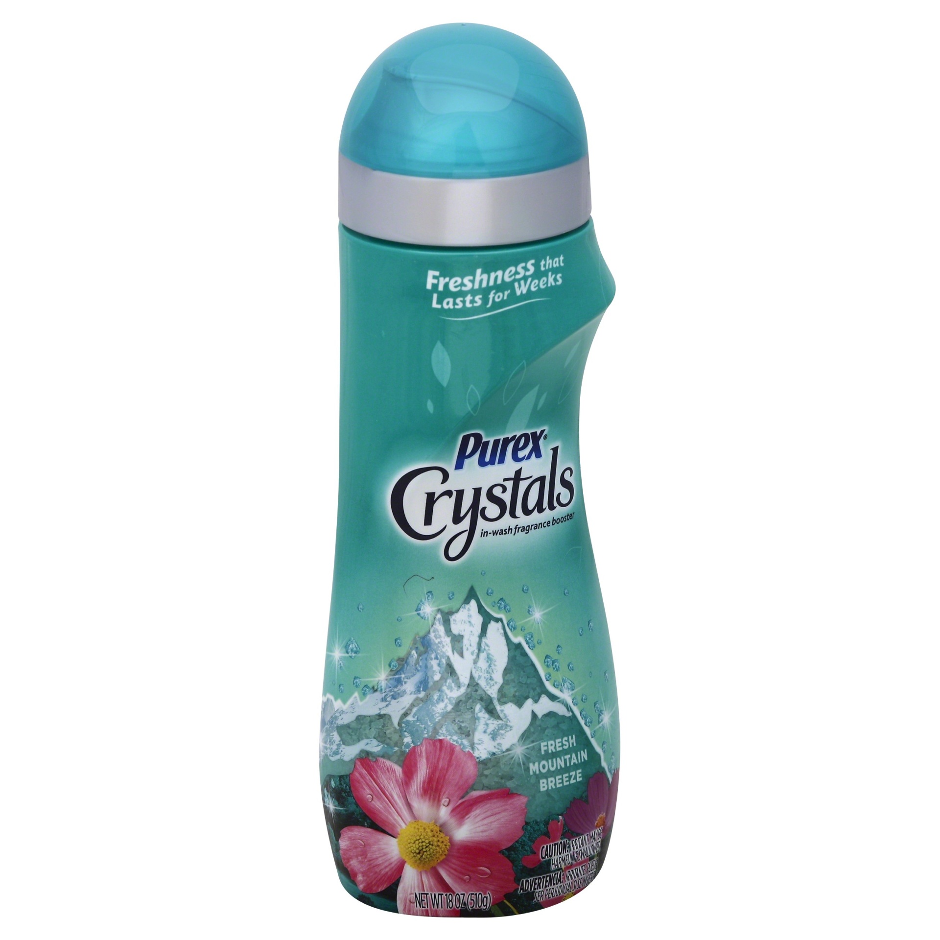 slide 1 of 6, Purex Crystals Fresh Mountain Breeze In-wash Fragrance Booster, 18 oz